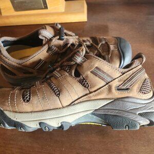 Keen soft toe ESD low shoes "Atlanta Brown" drawstring men's size 8.5 D
